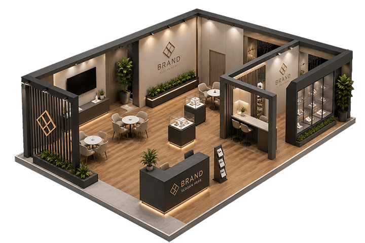BLUEBERRY 3D exhibition stand design